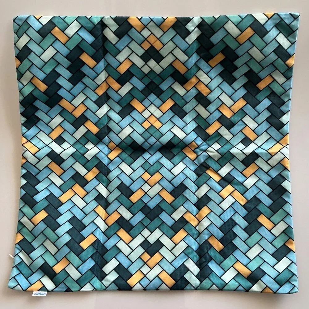 CALITIME GEOMETRIC PRINT PILLOW COVERS